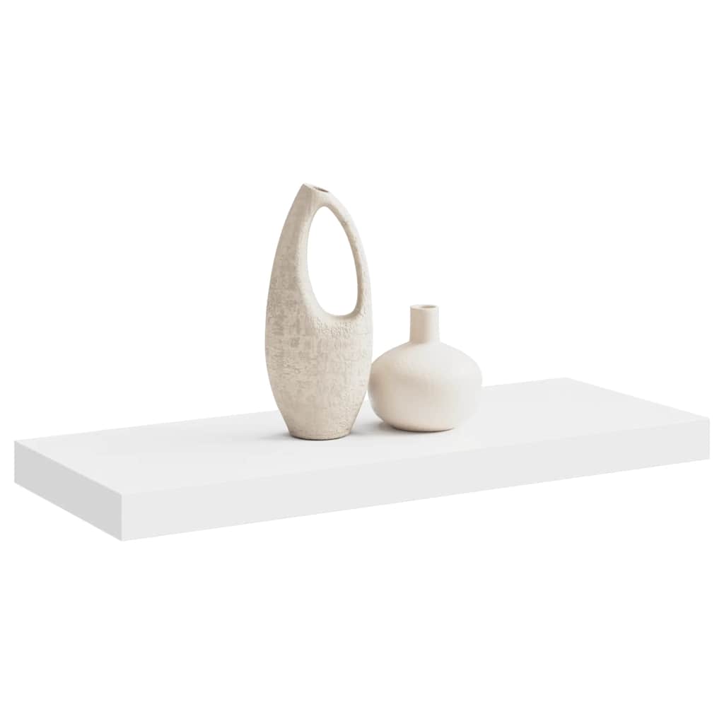 Floating Wall Shelf White 60x23.5x3.8 cm MDF