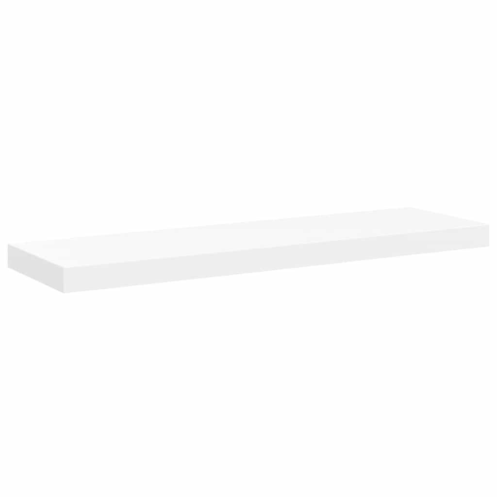 Floating Wall Shelf White 80x23.5x3.8 cm MDF