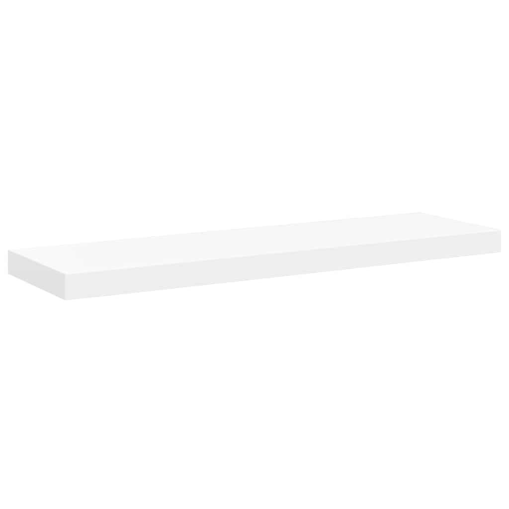 Floating Wall Shelves 2 pcs White 80x23.5x3.8 cm MDF