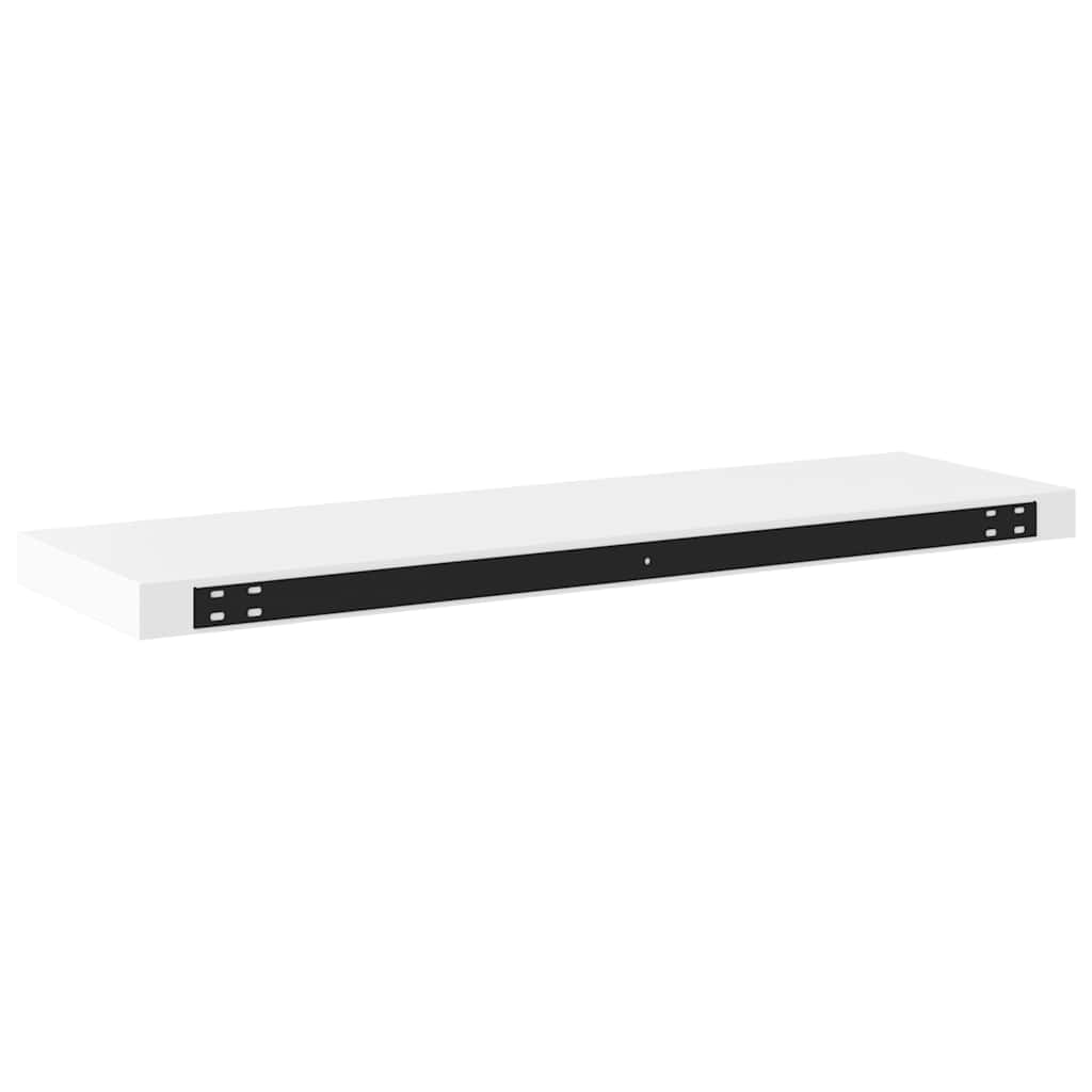 Floating Wall Shelves 2 pcs White 80x23.5x3.8 cm MDF