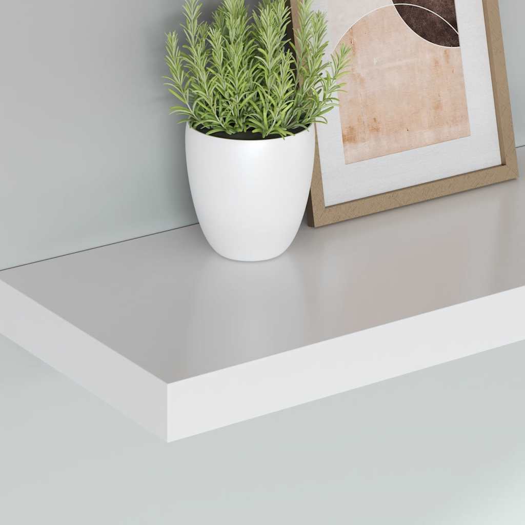 Floating Wall Shelves 4 pcs White 90x23.5x3.8 cm MDF