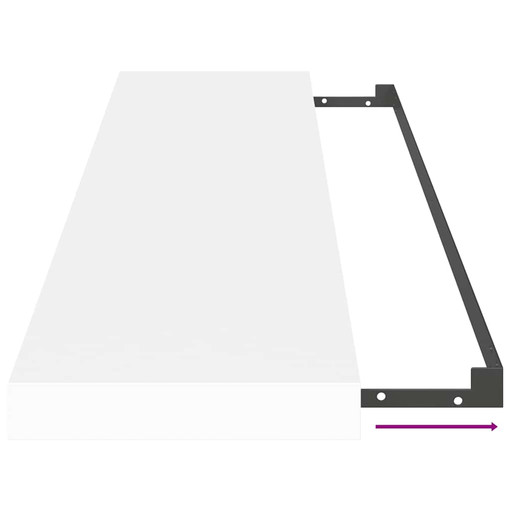 Floating Wall Shelves 4 pcs White 90x23.5x3.8 cm MDF