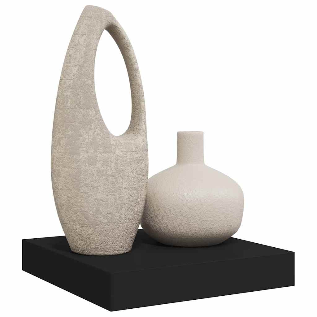 Floating Wall Shelf Black 23x23,5x3,8 cm MDF