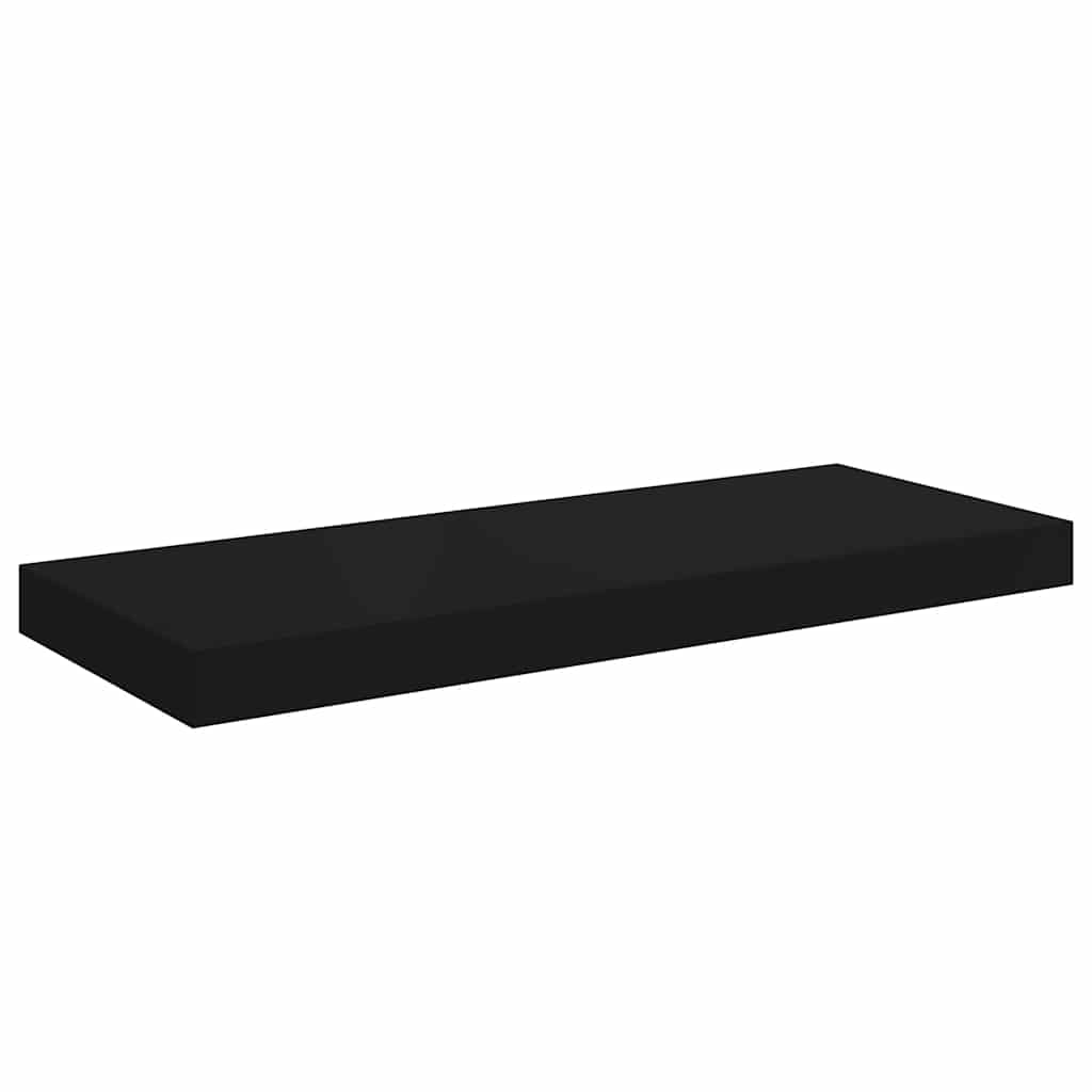 Floating Wall Shelf Black 60x23.5x3.8 cm MDF