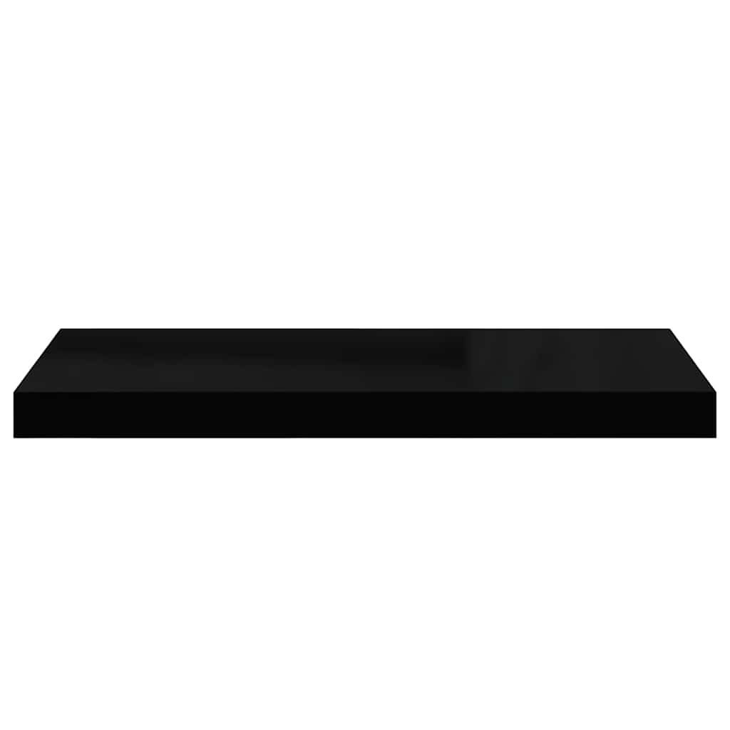 Floating Wall Shelf Black 60x23.5x3.8 cm MDF
