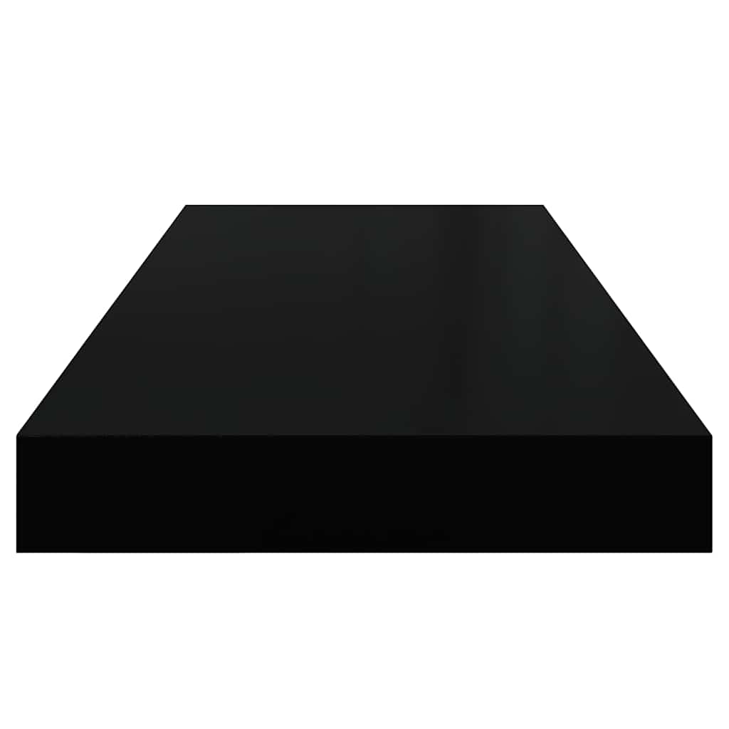 Floating Wall Shelves 4 pcs Black 60x23.5x3.8 cm MDF