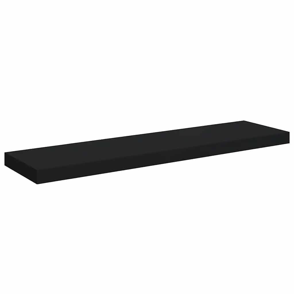 Floating Wall Shelf Black 90x23.5x3.8 cm MDF