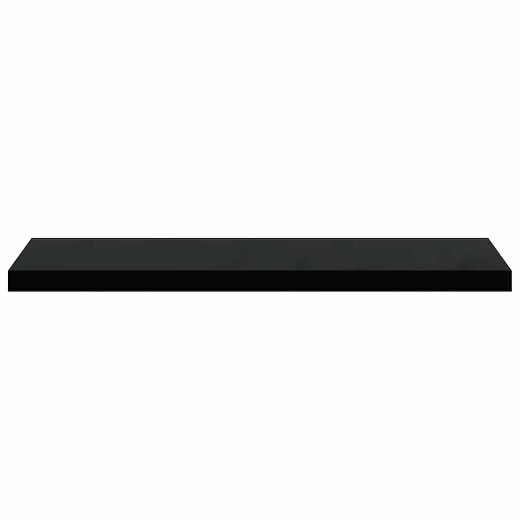 Floating Wall Shelves 2 pcs Black 90x23.5x3.8 cm MDF