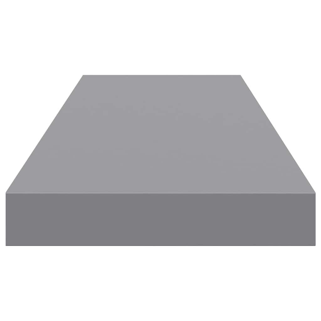 Floating Wall Shelves 2 pcs Grey 80x23.5x3.8 cm MDF