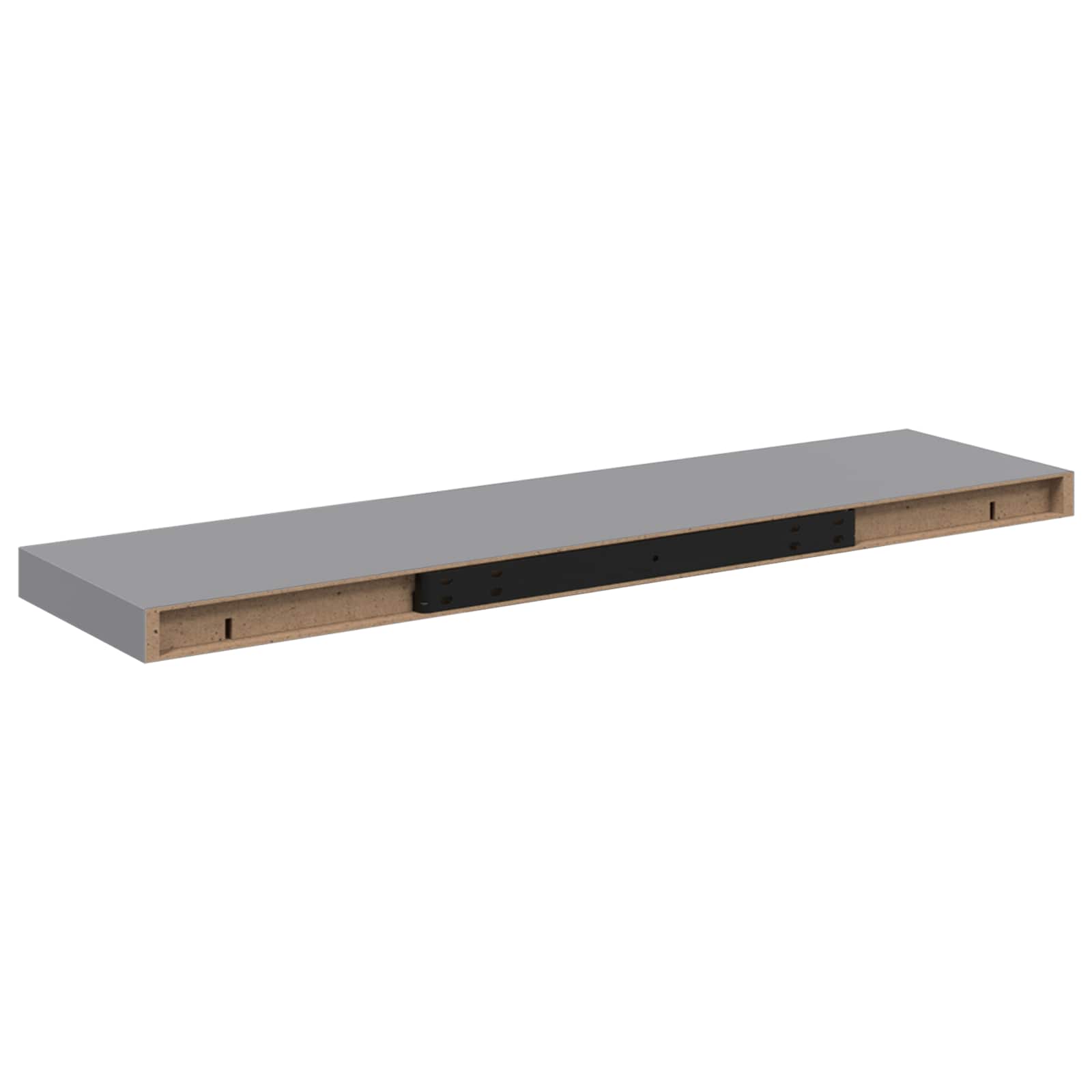 Floating Wall Shelf Grey 90x23.5x3.8 cm MDF