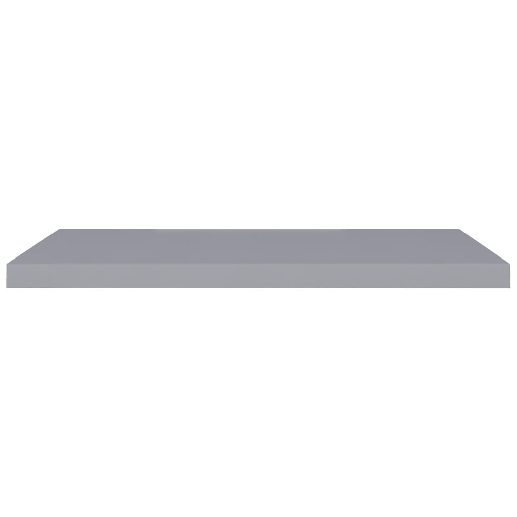 Floating Wall Shelves 2 pcs Grey 90x23.5x3.8 cm MDF