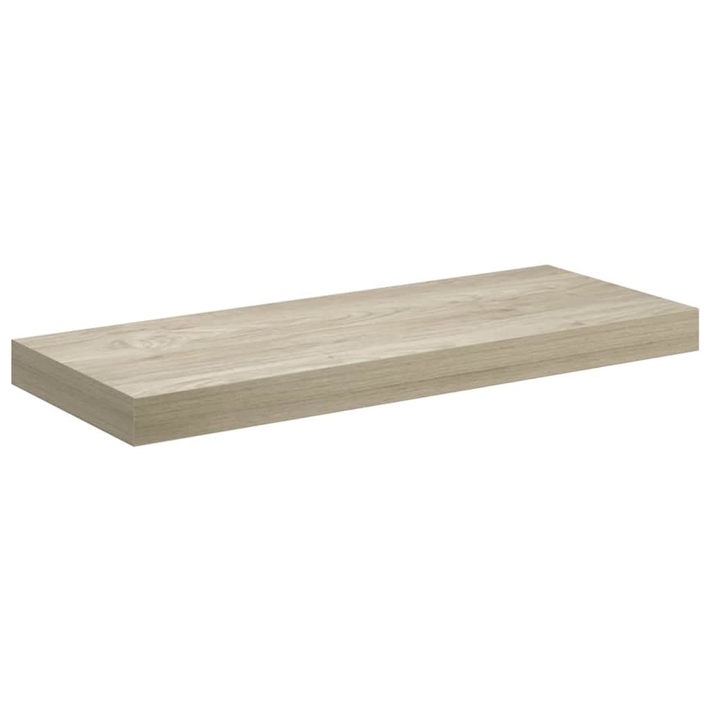 Floating Wall Shelves 2 pcs Oak 60x23.5x3.8 cm MDF