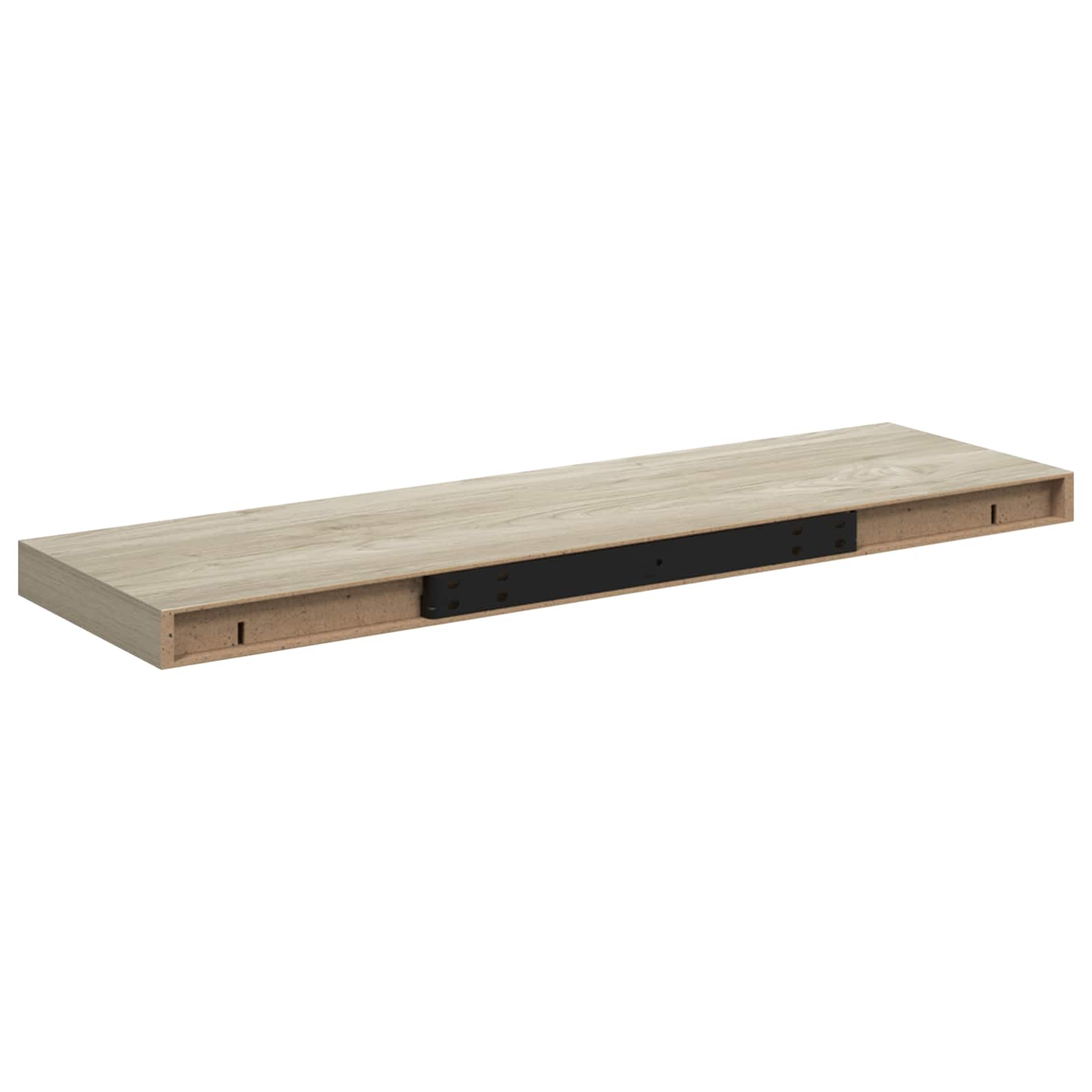 Floating Wall Shelves 2 pcs Oak 80x23.5x3.8 cm MDF