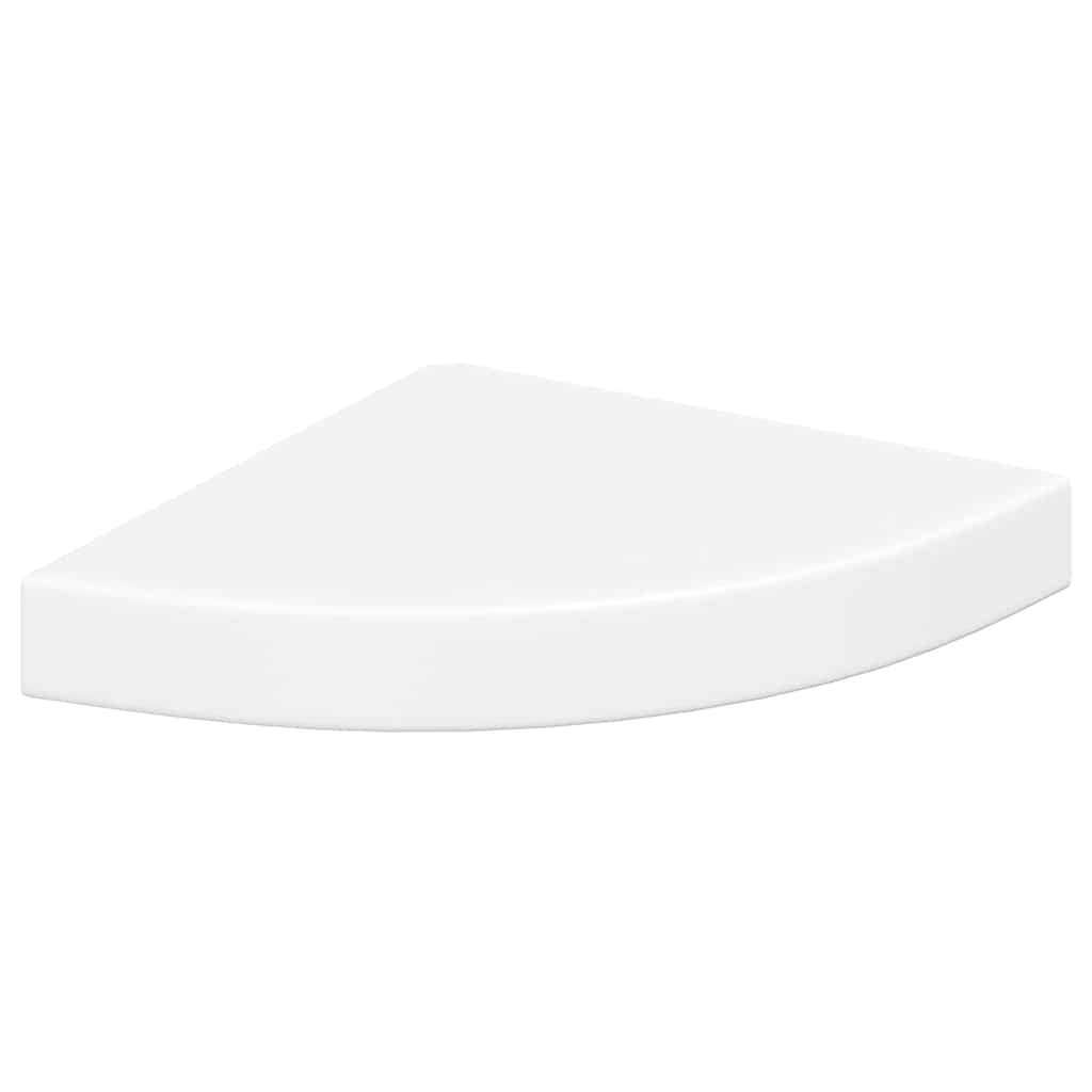Floating Corner Shelf White 25x25x3.8 cm MDF