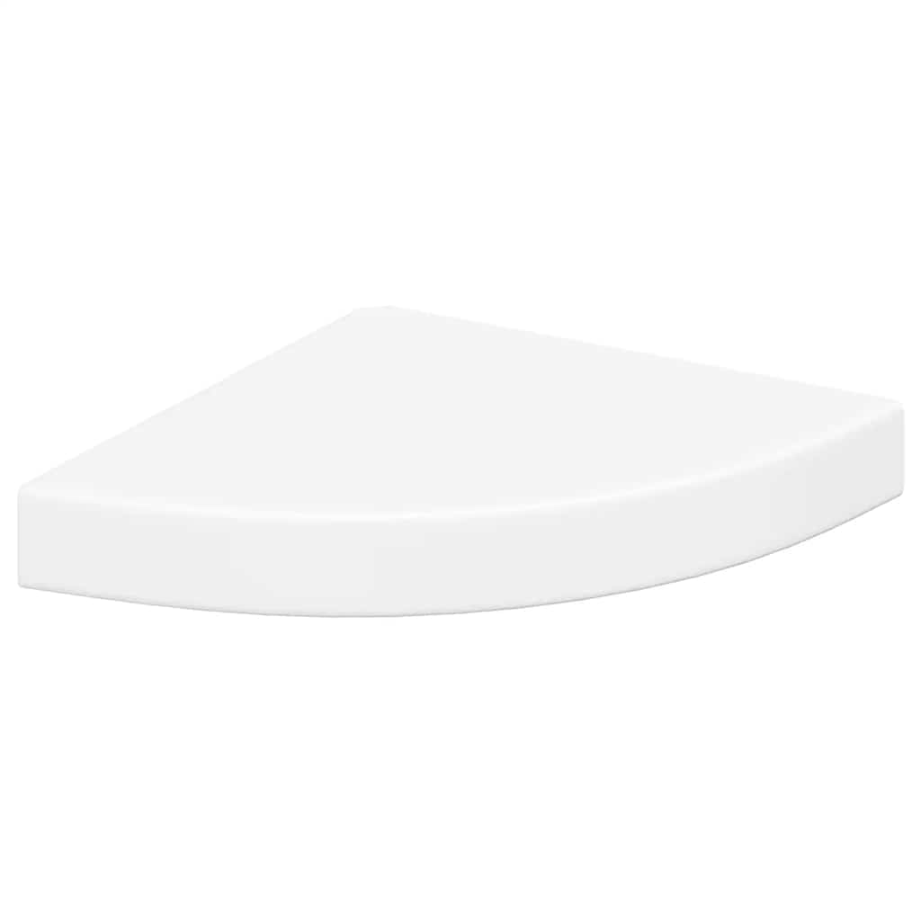 Floating Corner Shelves 2 pcs White 25x25x3.8 cm MDF