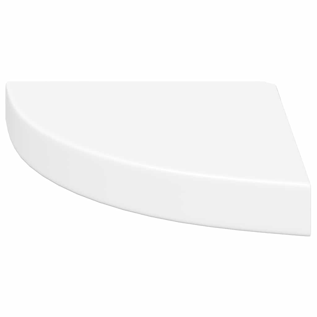 Floating Corner Shelves 2 pcs White 25x25x3.8 cm MDF
