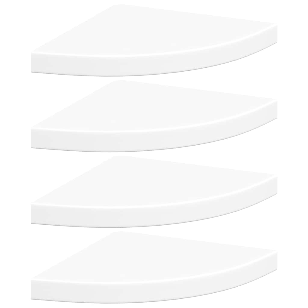 Floating Corner Shelves 4 pcs White 35x35x3.8 cm MDF