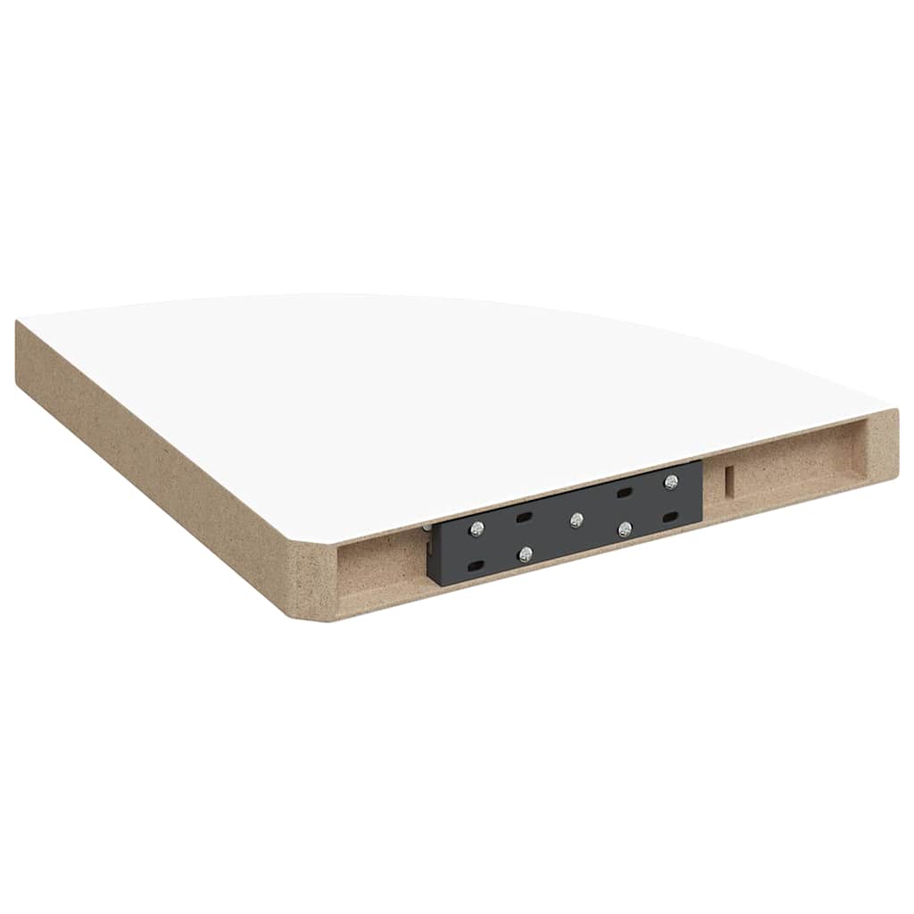 Floating Corner Shelves 4 pcs White 35x35x3.8 cm MDF