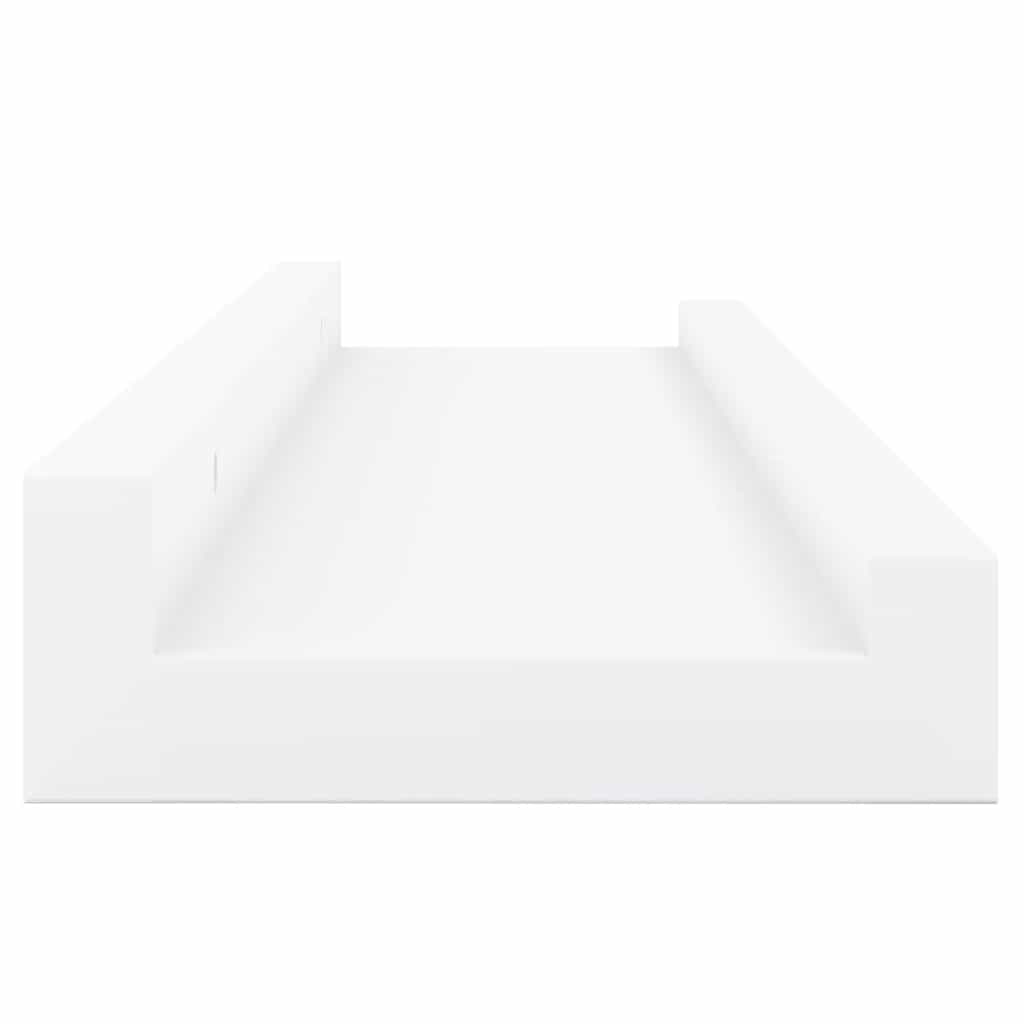 Picture Frame Ledge Shelves 2 pcs White 40x9x3 cm MDF