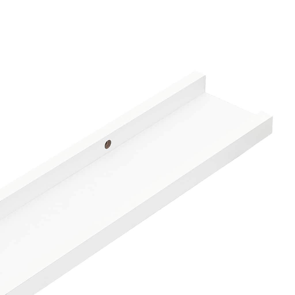 Picture Frame Ledge Shelves 2 pcs White 60x9x3 cm MDF