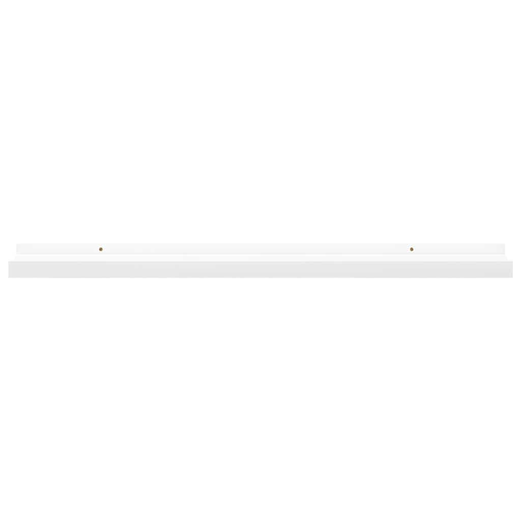 Picture Frame Ledge Shelves 2 pcs White 80x9x3 cm MDF