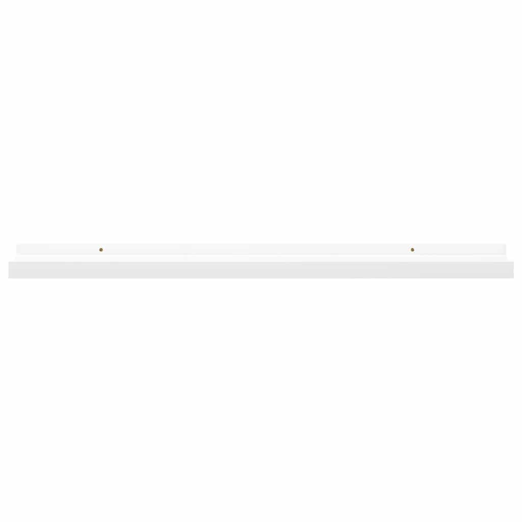 Picture Frame Ledge Shelves 2 pcs White 80x9x3 cm MDF