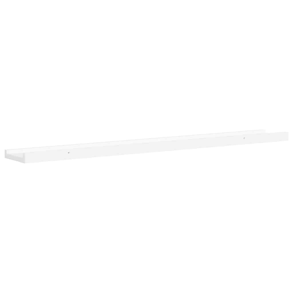 Picture Frame Ledge Shelves 2 pcs White 80x9x3 cm MDF