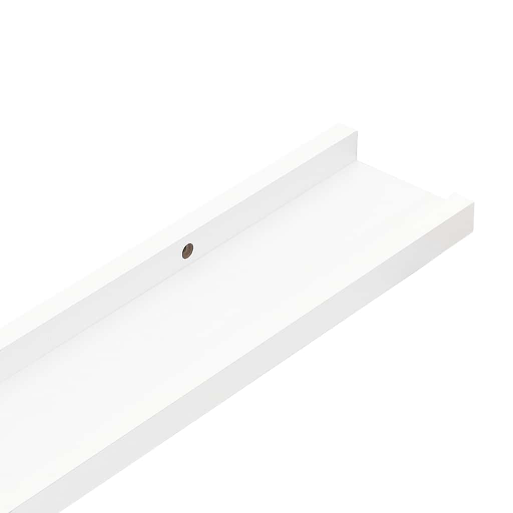 Picture Frame Ledge Shelves 2 pcs White 80x9x3 cm MDF