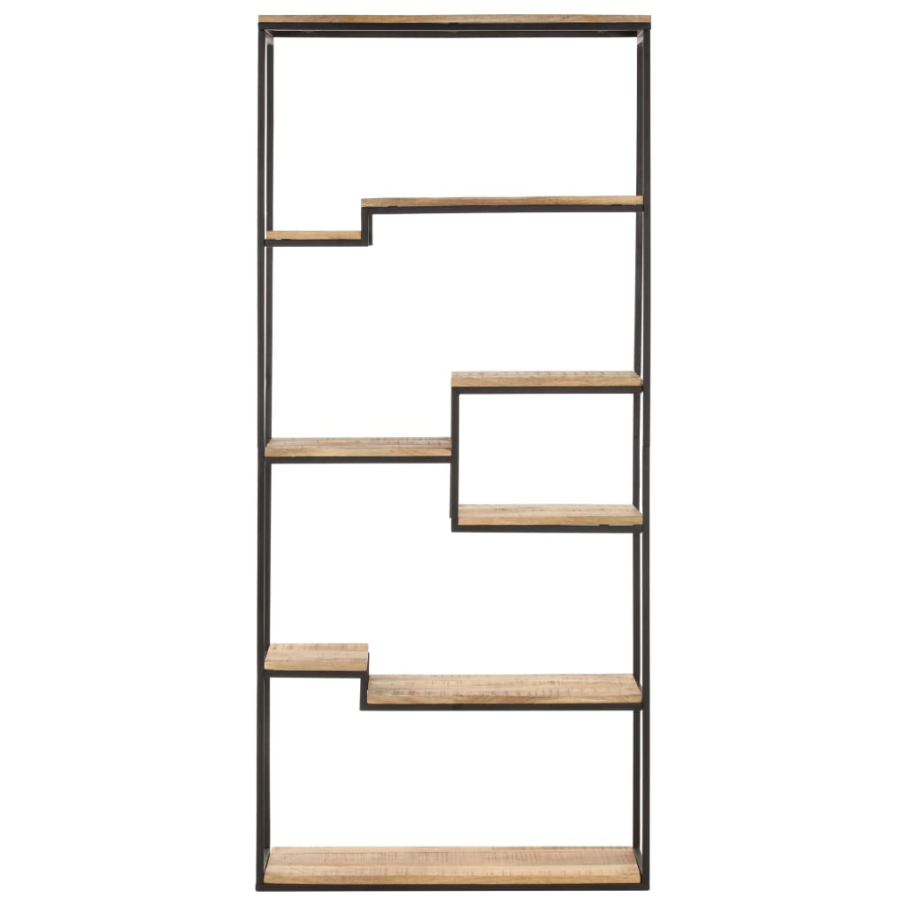 Bookcase 80x30x180 cm Rough Mango Wood