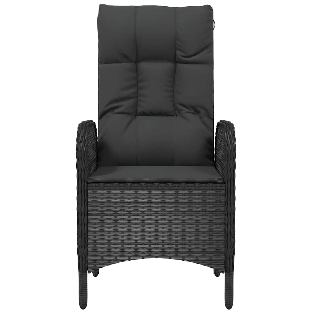 Outdoor Chairs 2 pcs Poly Rattan Black