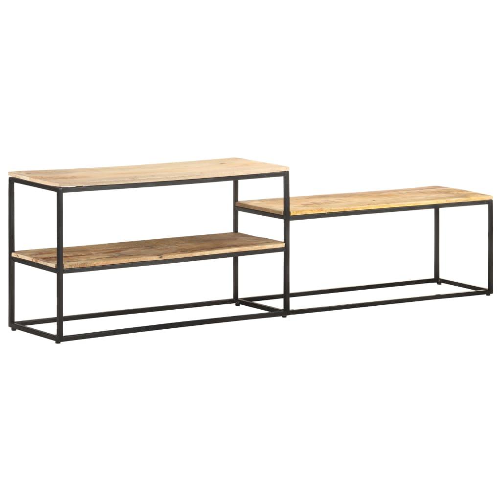 TV Cabinet 180x30x50 cm Rough Mango Wood