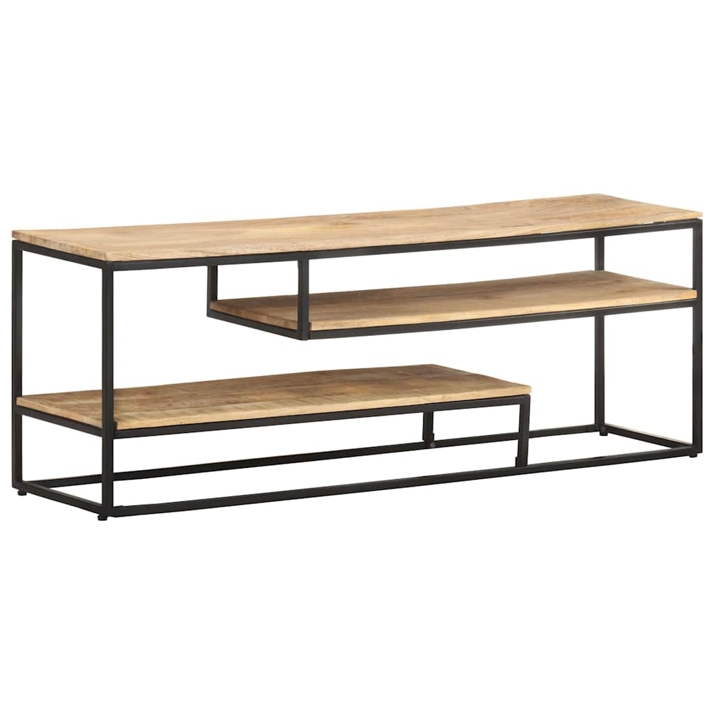 TV Cabinet 130x30x45 cm Rough Mango Wood