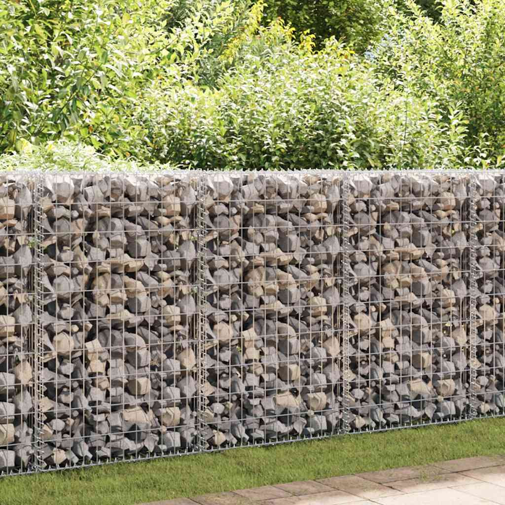 Gabion Wall with Covers Galvanised Steel 60x50x100 cm