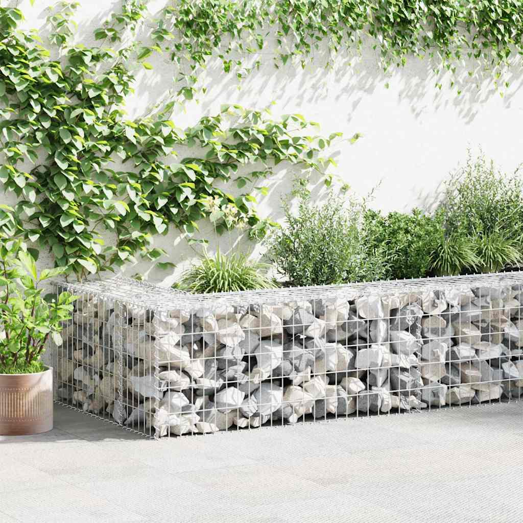 Gabion Wall with Covers Galvanised Steel 900x30x50 cm