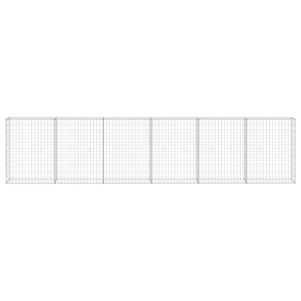 Gabion Wall with Covers Galvanised Steel 300x30x100 cm