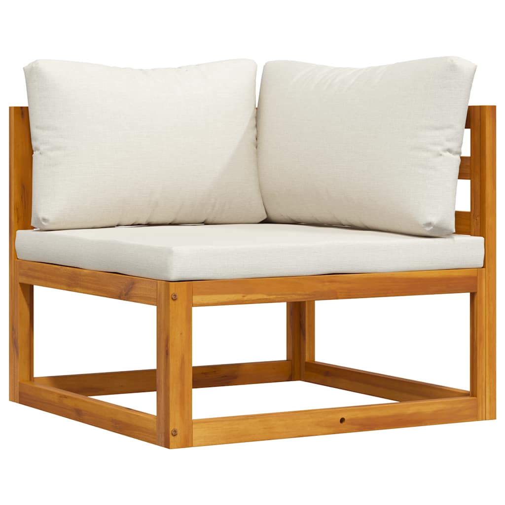 Sectional Corner Sofas 2 pcs with Cushions Cream White