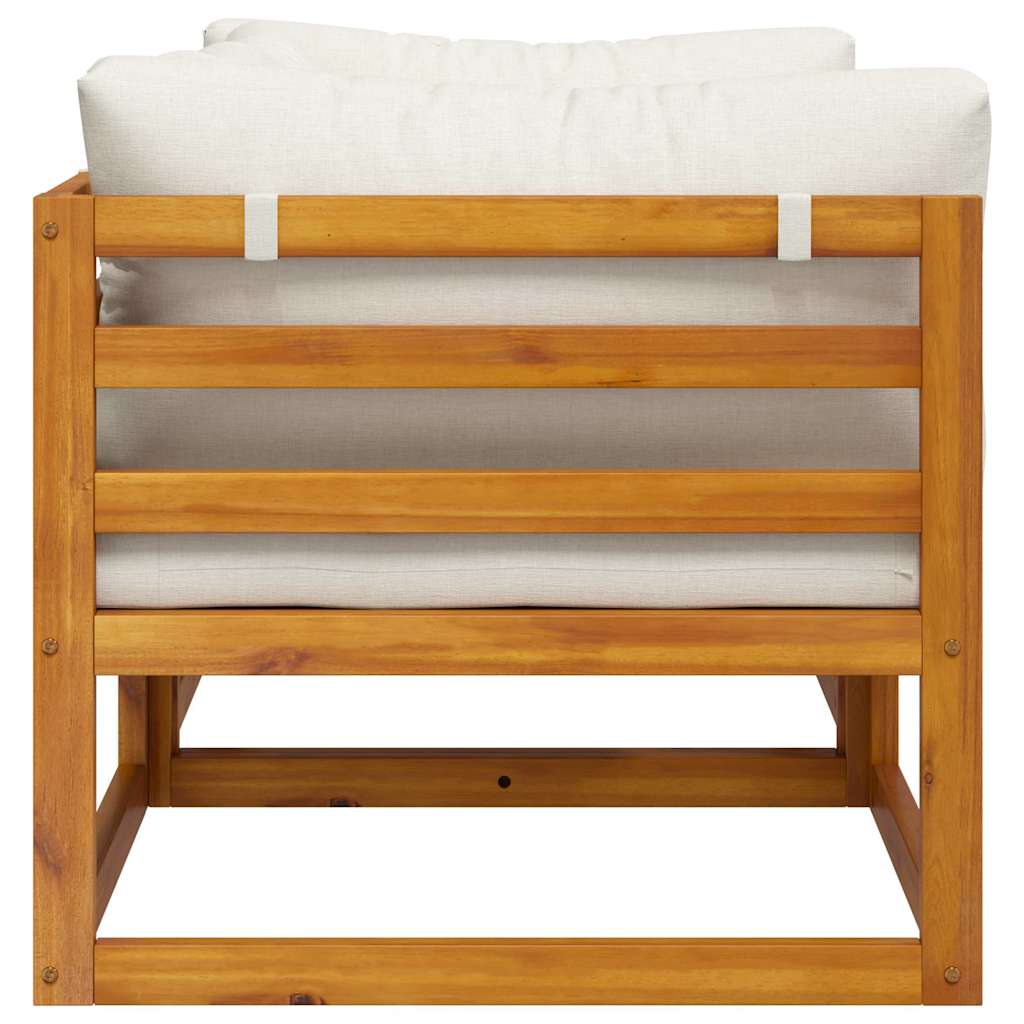 Sectional Corner Sofas 2 pcs with Cushions Cream White
