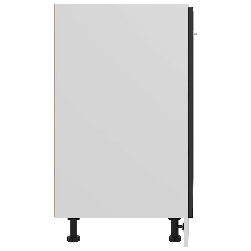 Bottom Cabinet Lyon Black 60x46x81.5 cm Engineered Wood
