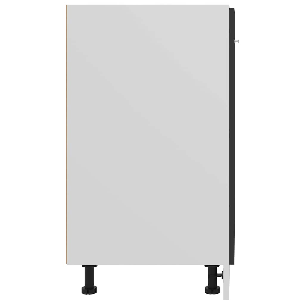 Bottom Cabinet Lyon Black 60x46x81.5 cm Engineered Wood