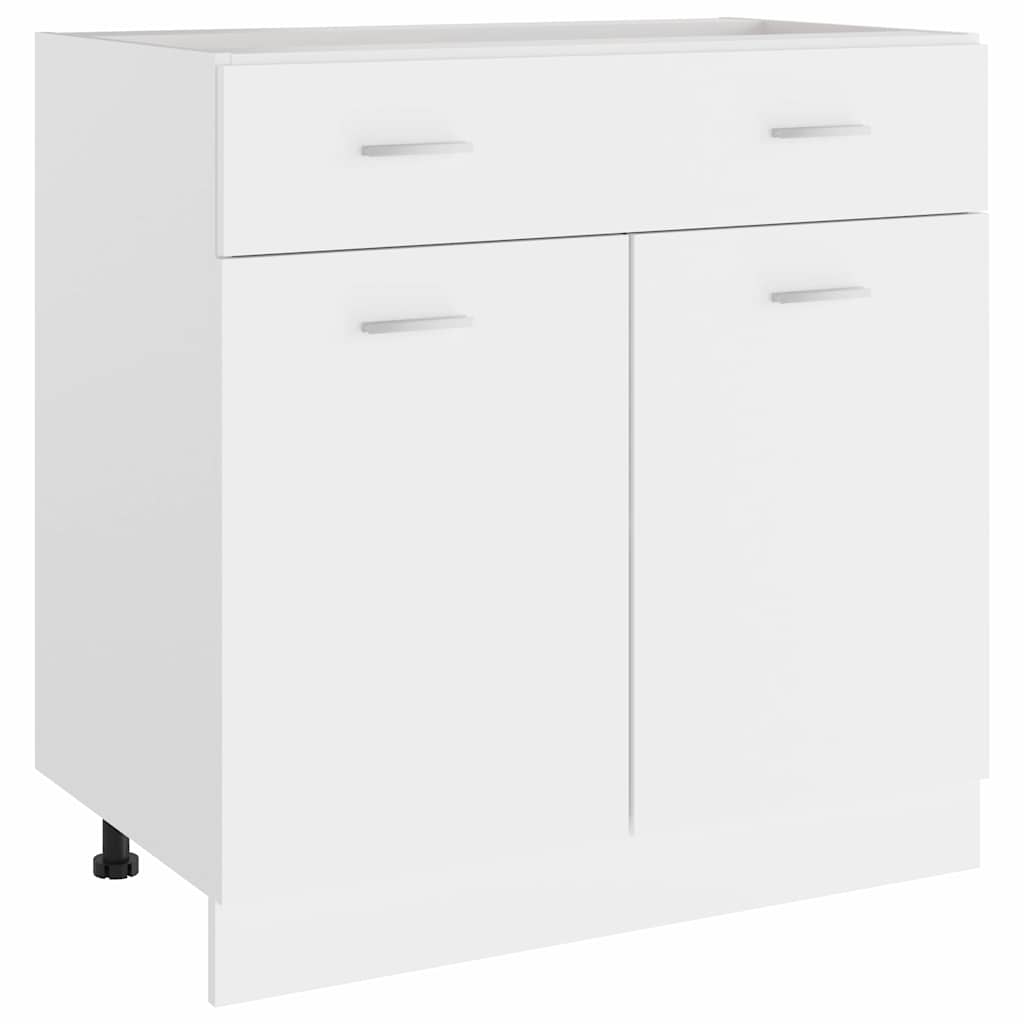 Drawer Bottom Cabinet Lyon White 80x46x81.5 cm Engineered Wood