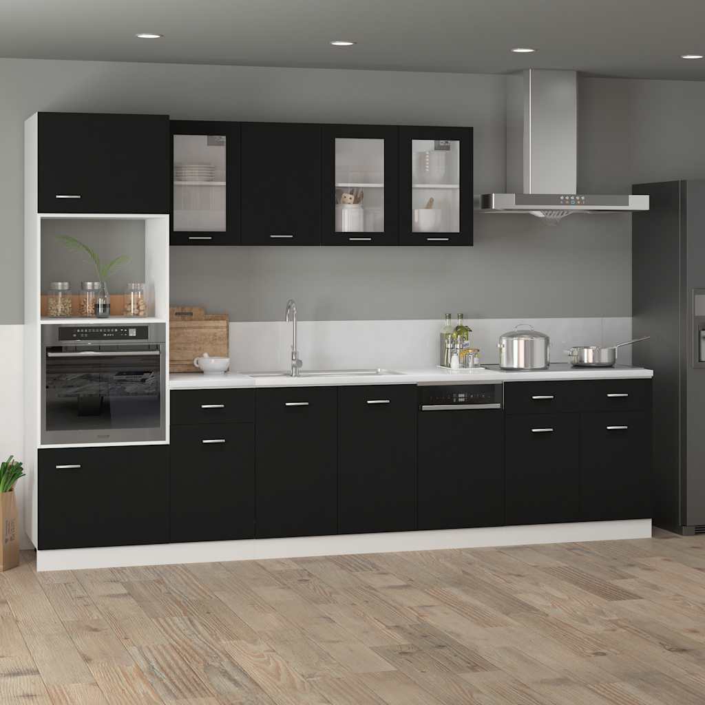 Drawer Bottom Cabinet Lyon Black 80x46x81.5 cm Engineered Wood