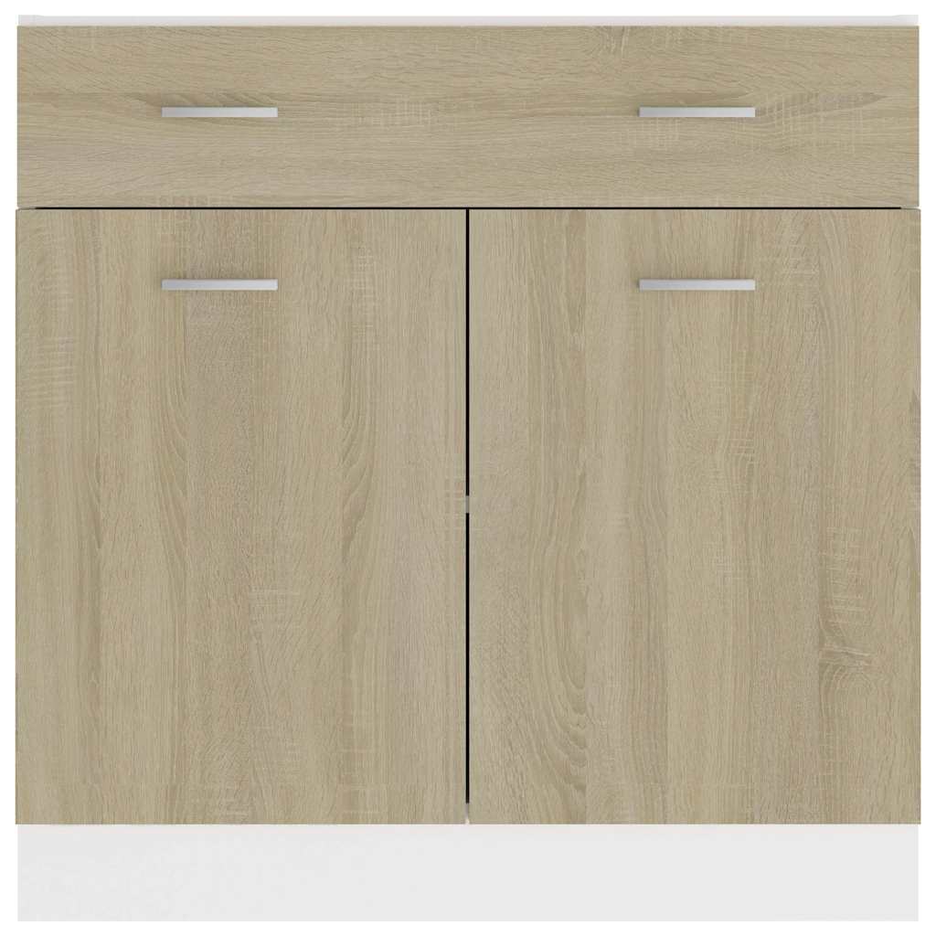Drawer Bottom Cabinet Sonoma Oak 80x46x81.5 cm Engineered Wood