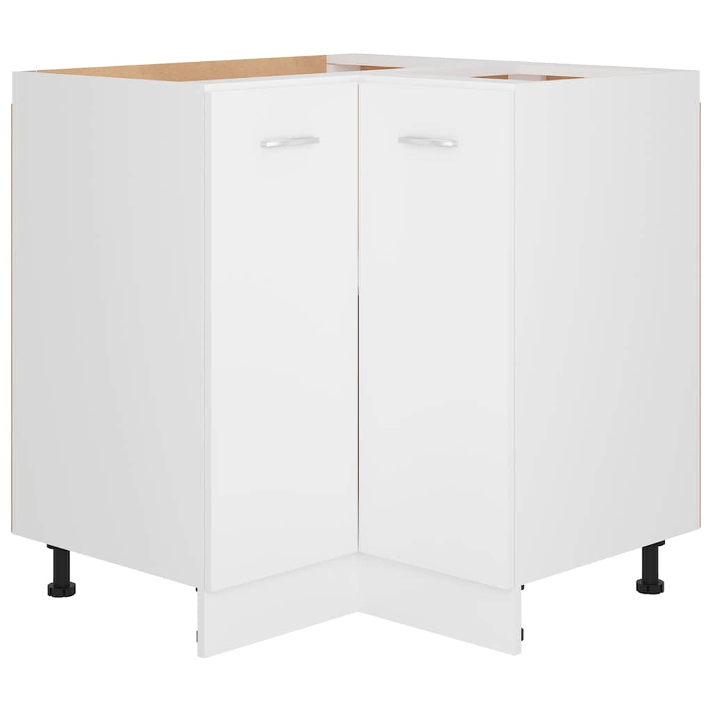 Corner Bottom Cabinet Lyon White 75.5x75.5x81.5 cm Engineered Wood