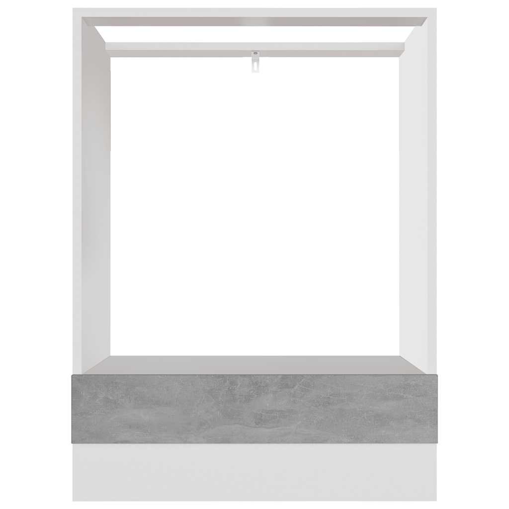Oven Cabinet Lyon Concrete Grey 60x46x81.5 cm Engineered Wood
