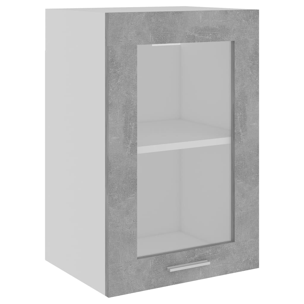 Hanging Glass Cabinet "Lyon" Concrete Grey 40x31x60 cm