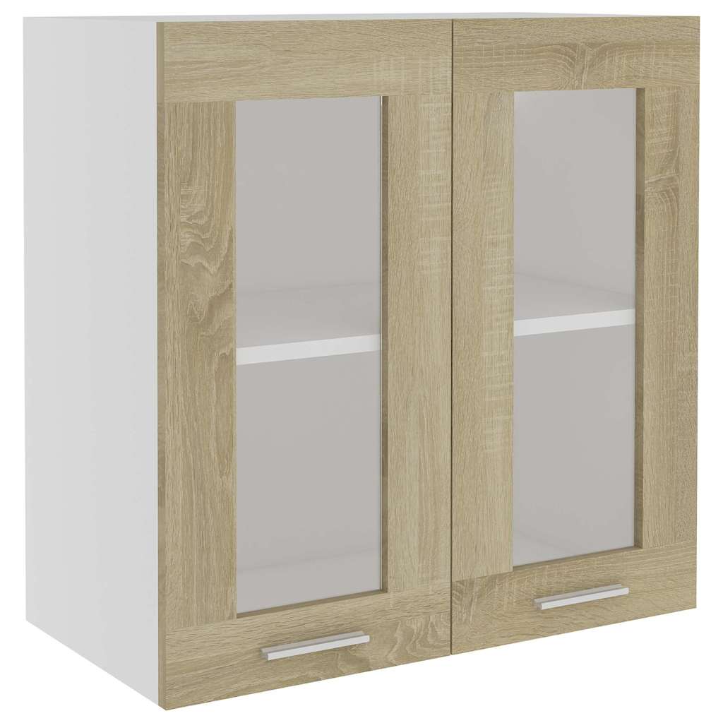 Hanging Glass Cabinet "Lyon" Sonoma Oak 60x31x60 cm