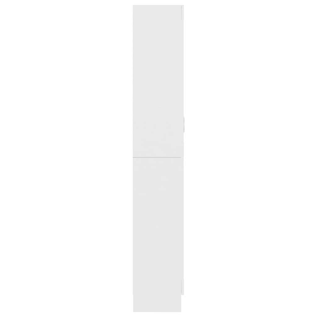 Vitrine Cabinet White 82.5x30.5x185 cm Engineered Wood
