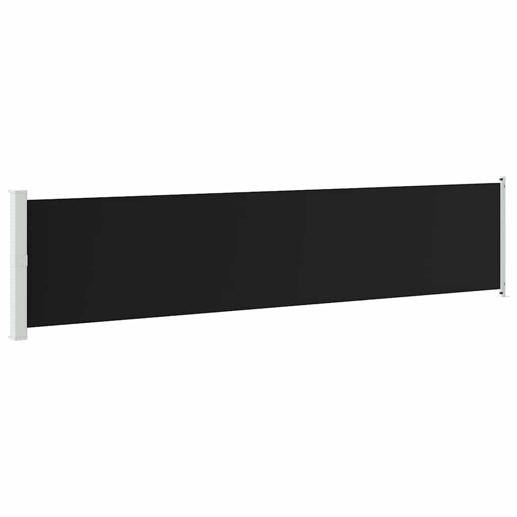 Patio Retractable Side Awning 140x600 cm Black