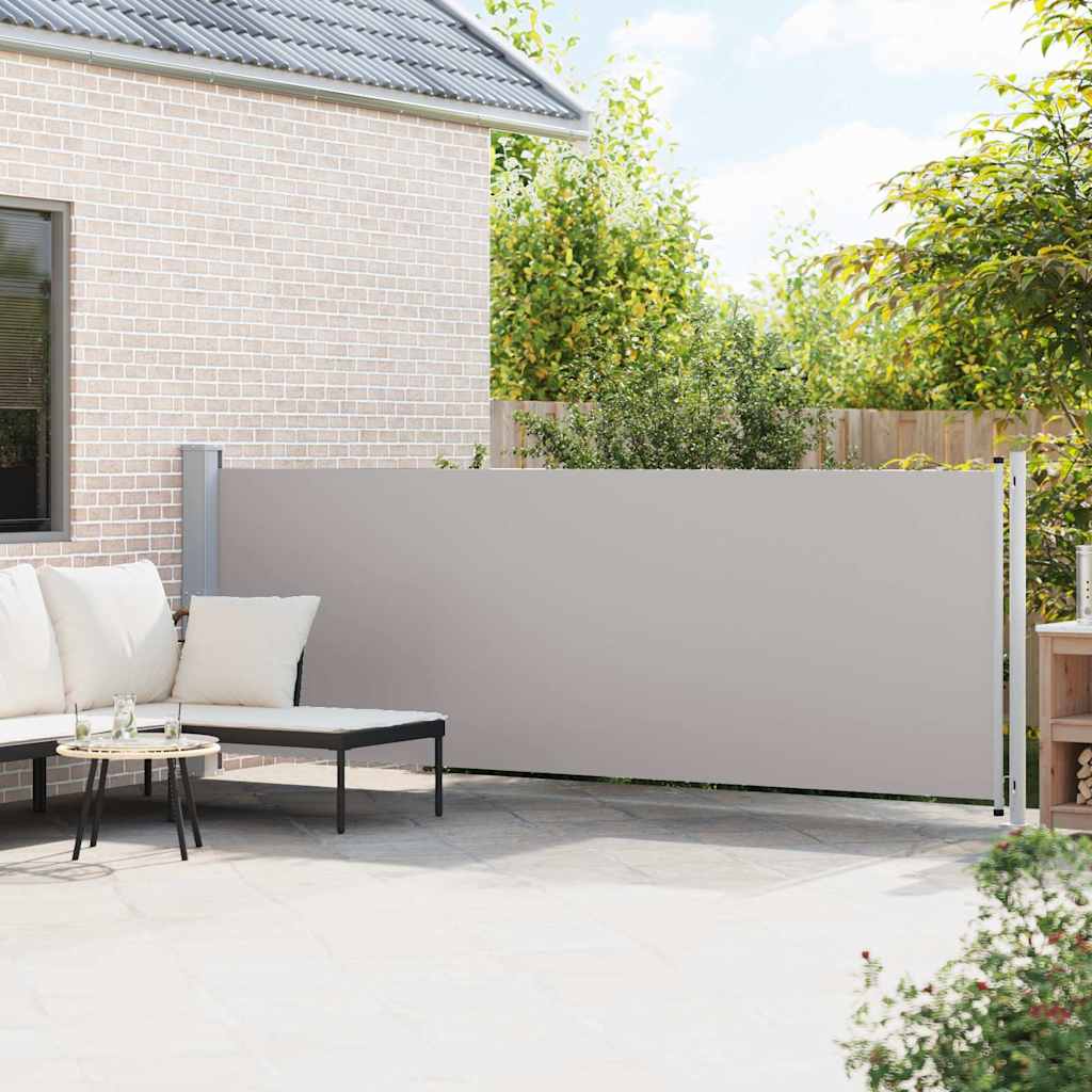 Patio Retractable Side Awning 140x600 cm Grey