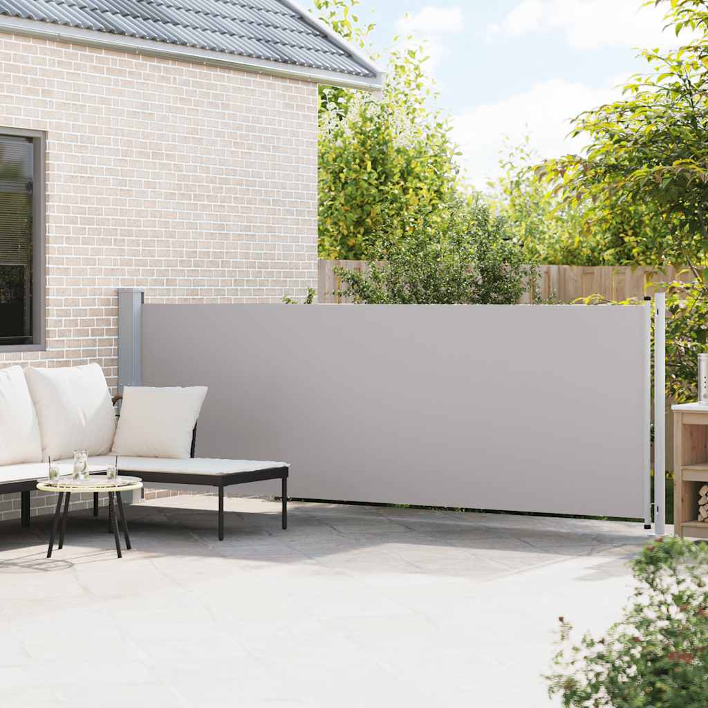 Patio Retractable Side Awning 140x600 cm Grey